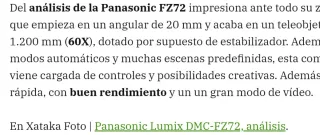 Cámara Panasonic Lumix DMC-FZ72 Negra