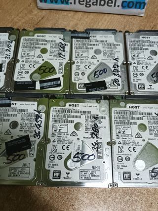 Lote 7 Discos Duros HGST 500GB 2.5 Portátil