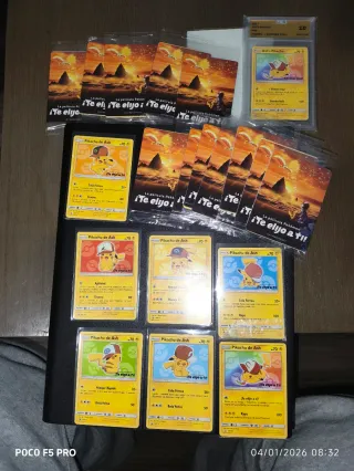 Cartas Pokémon Pikachu de Ash (Varias)