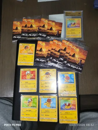 Cartas Pokémon Pikachu de Ash (Varias)