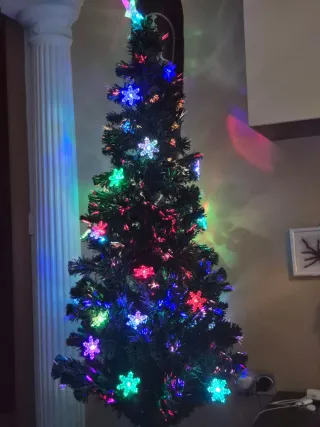 Árbol de Navidad Luminoso Copos Nieve
