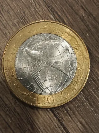 Moneta 1000 Lire San Marino 2000