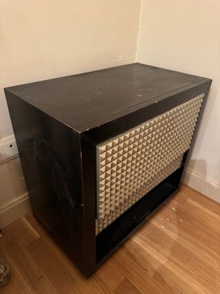 Mesitas de noche Art Decó negras y plateadas