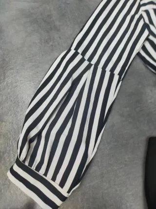 Abito donna fantasia righe bianco/nero