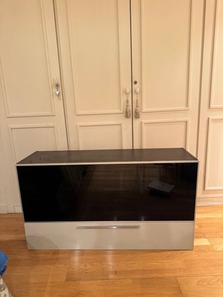 Mueble salón negro y beige