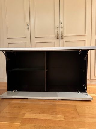 Mueble salón negro y beige