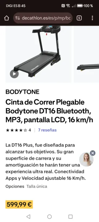 Cinta de correr sin usar nueva