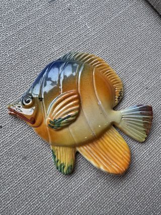 Pesce decorativo ceramica artistica vintage