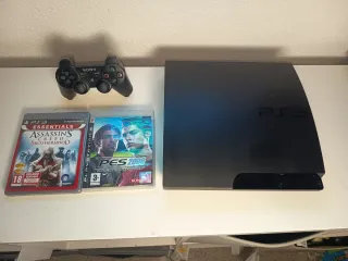 Consola PS3 Slim Negra + 2 Juegos