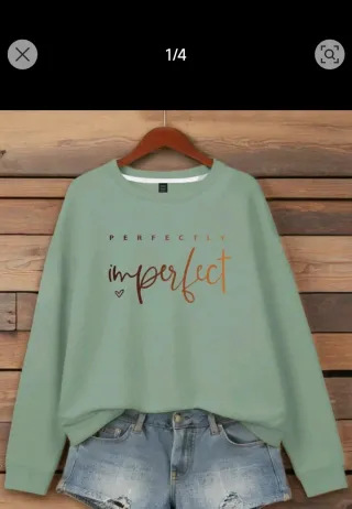 Sudadera verde perfectly imperfect