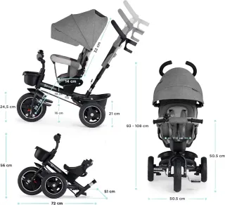 Triciclo Kinderkraft SPINSTEP Evolutivo