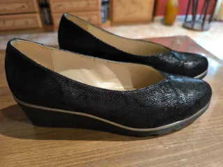 Zapatos cuña negros talla 41