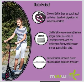 Patinete grande con diametr de rueda 215mm