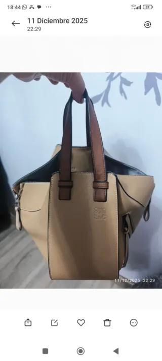Bolso de lujo beige y marrón