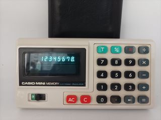 Año 1973.Calculadora Casio Mini Memory Electrónica