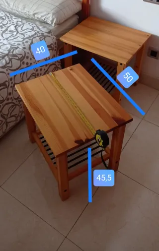 Mesitas de noche de madera natural