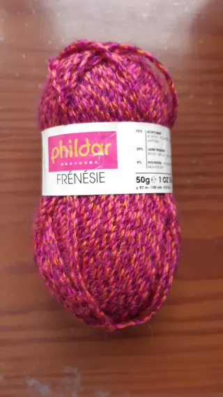 7 Ovillos de lana Phildar Freenesie jaspeados