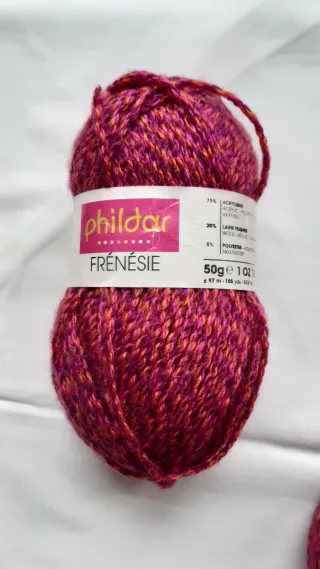 7 Ovillos de lana Phildar Freenesie jaspeados