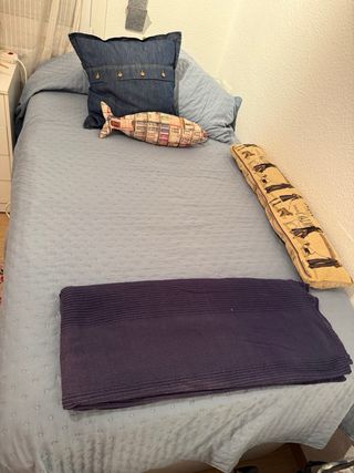 Cama nido abatible azul