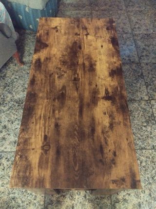 Mesa de salón rústica madera ( mesa a estrenar )