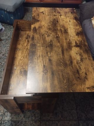 Mesa de salón rústica madera ( mesa a estrenar )