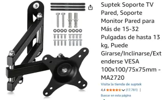 Soporte TV/monitor pared 15-32 pulgadas