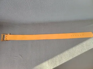 Cintura donna marrone con fibbia dorata