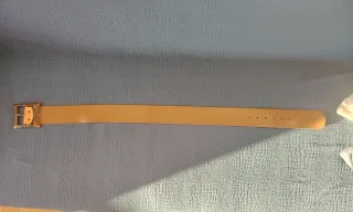 Cintura donna marrone con fibbia dorata