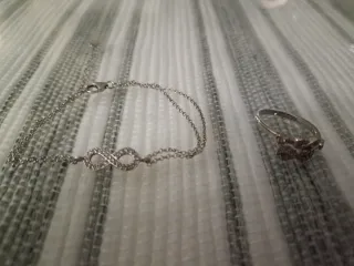 Conjunto Plata: Pulsera Infinito y Anillo