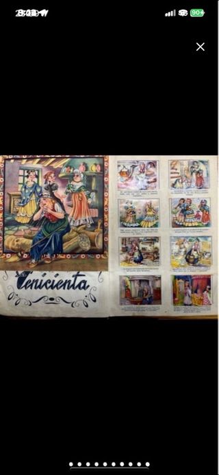 Álbum Cromos Caperucita Roja Pulgarcito Cenicienta