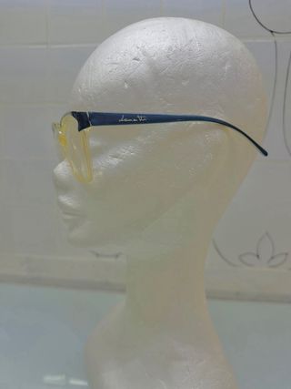 Lancetti occhiali vintage neri e gialli