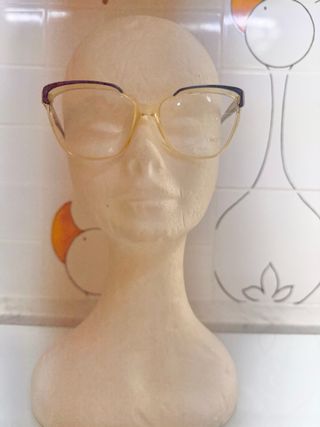 Lancetti occhiali vintage neri e gialli