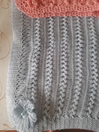 Copertina neonato in cotone rosa o celeste