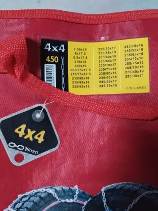 Cadenas para Nieve 4x4. Sin uso