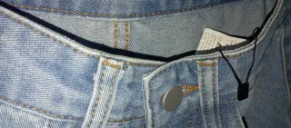 Pantalón Jean Celeste Patas Anchas