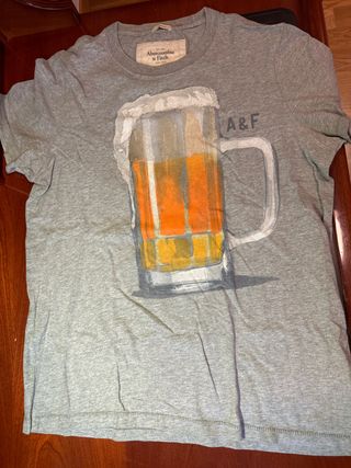 Camiseta Abercrombie & Fitch Algodón Gris