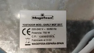 Tostadora Magefesa Early Blanca