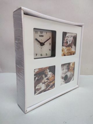 Reloj de Pared Portafotos Liyset Blanco Nuevo