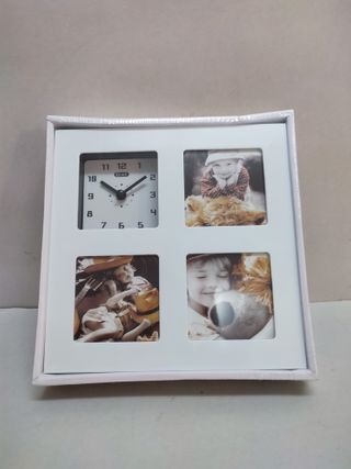 Reloj de Pared Portafotos Liyset Blanco Nuevo
