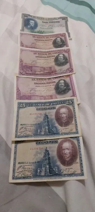 Billetes antiguos Banco de España