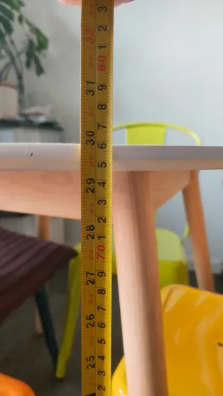 Tavolo rotondo bianco gambe in legno