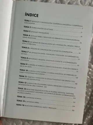 Temario oposición secundaria Lengua Castellana