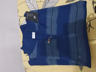 Maglione Oujian Grigio Blu Taglia L