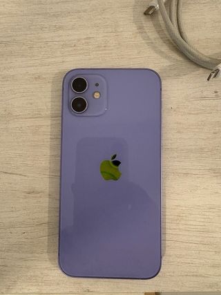 iPhone 12 Azul/Morado + Cable Original+fundas