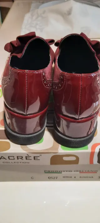 Mocassini bordeaux n.37 con fiocco