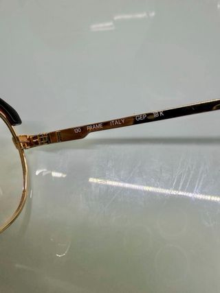 Luxottica Occhiali Vintage 18K Oro Nero