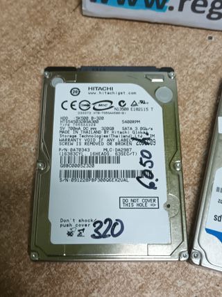 2 Discos Duros 320GB 2.5 Portátil