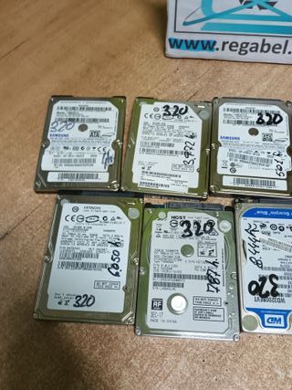 lote de 9 Discos HDD 320GB 2.5 Portátil