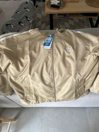 Chaqueta Cortavientos Adidas Beige