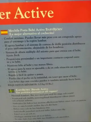 Mochila Portabebés Babybjorn Active